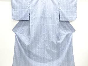 駒絽縞に桜模様小紋着物